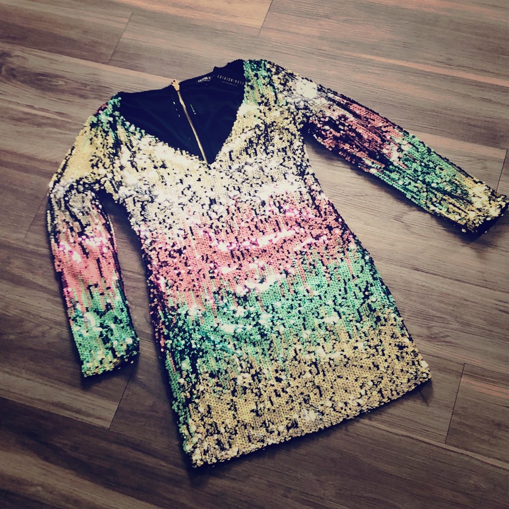 Sequined Cocktail Party Dress